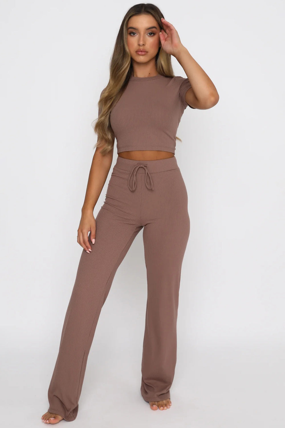Short Sleeve Top and Pants Set