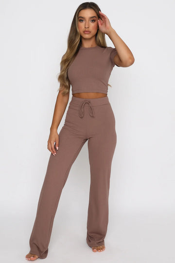 Short Sleeve Top and Pants Set